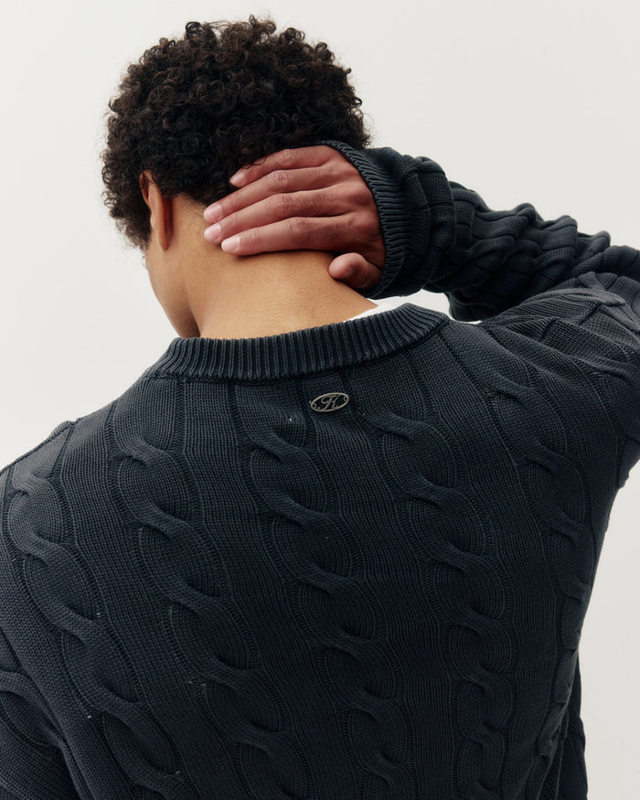 KUWALLA TEE - BRAIDED KNIT BOX CREW