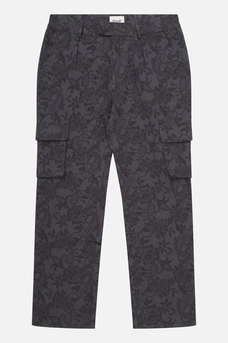 KUWALLA - JACQUARD LINEN CARGO PANTS