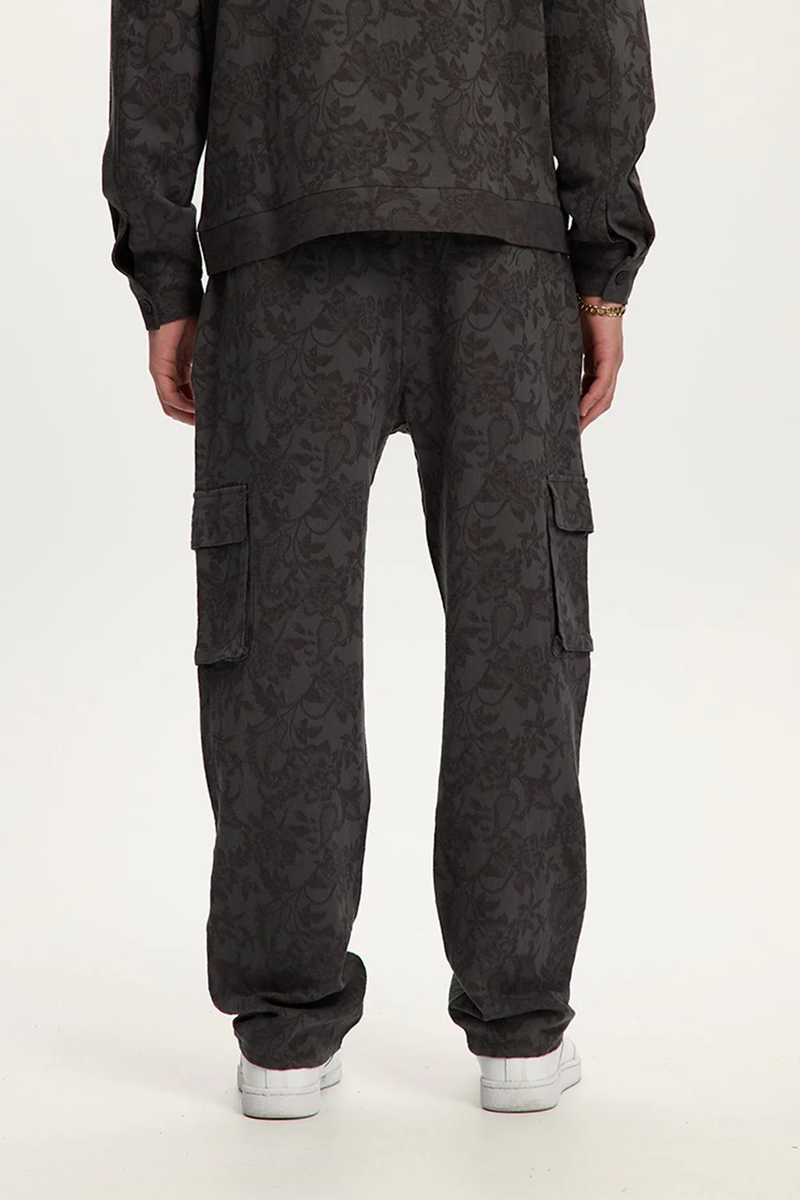 KUWALLA - JACQUARD LINEN CARGO PANTS