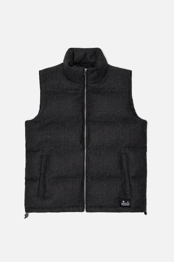 KUWALLA - WOOL HERRINGBONE PUFFER VEST