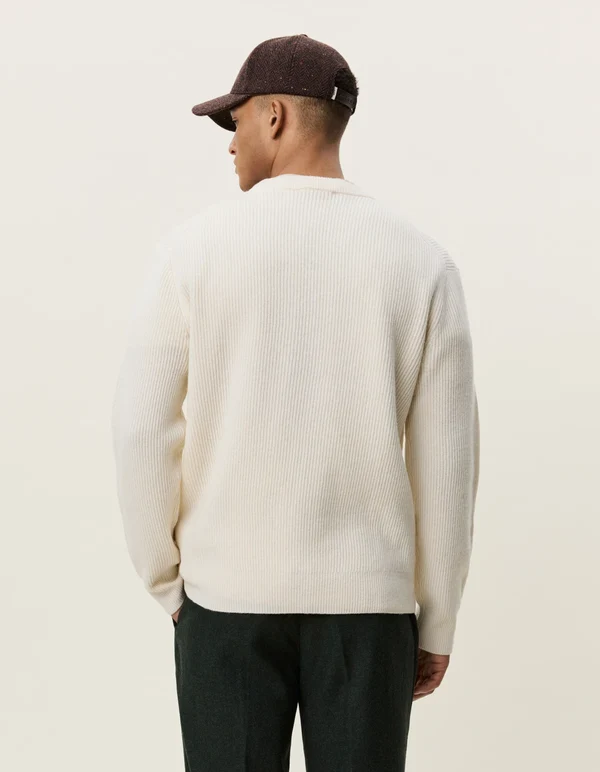 LES DEUX - WOOL RIB ROUNDNECK KNIT