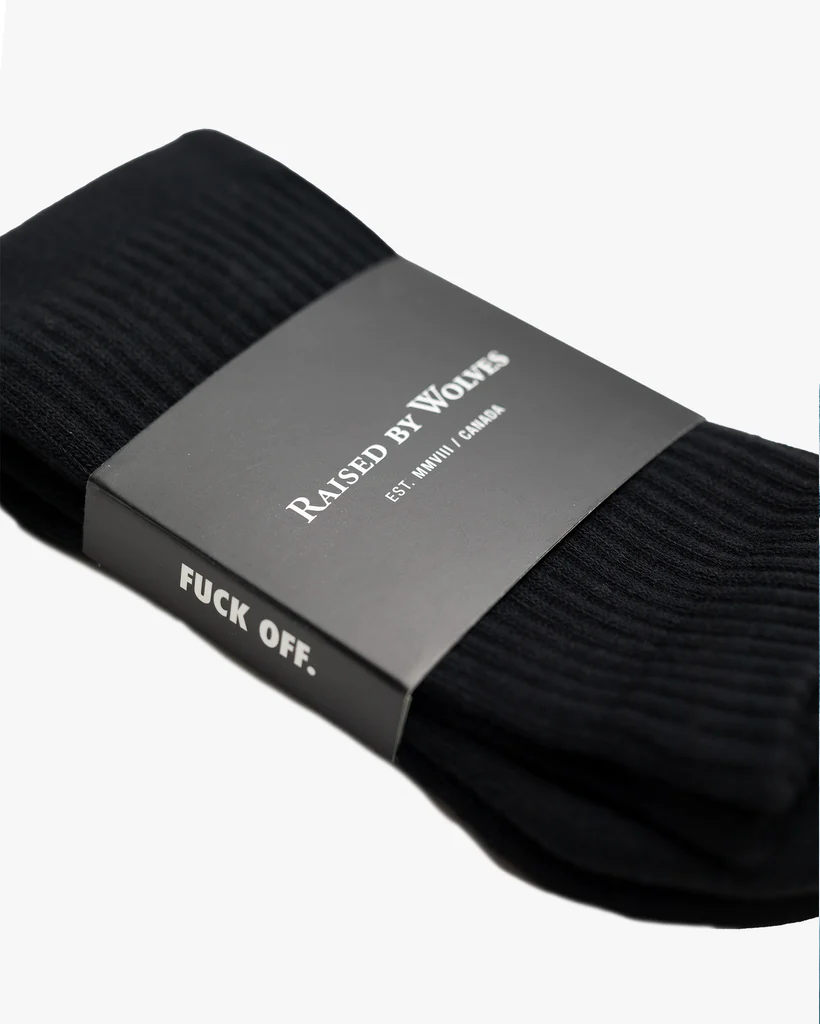 RAISED BY WOLVES - FUCK OFF CREW SOCKS