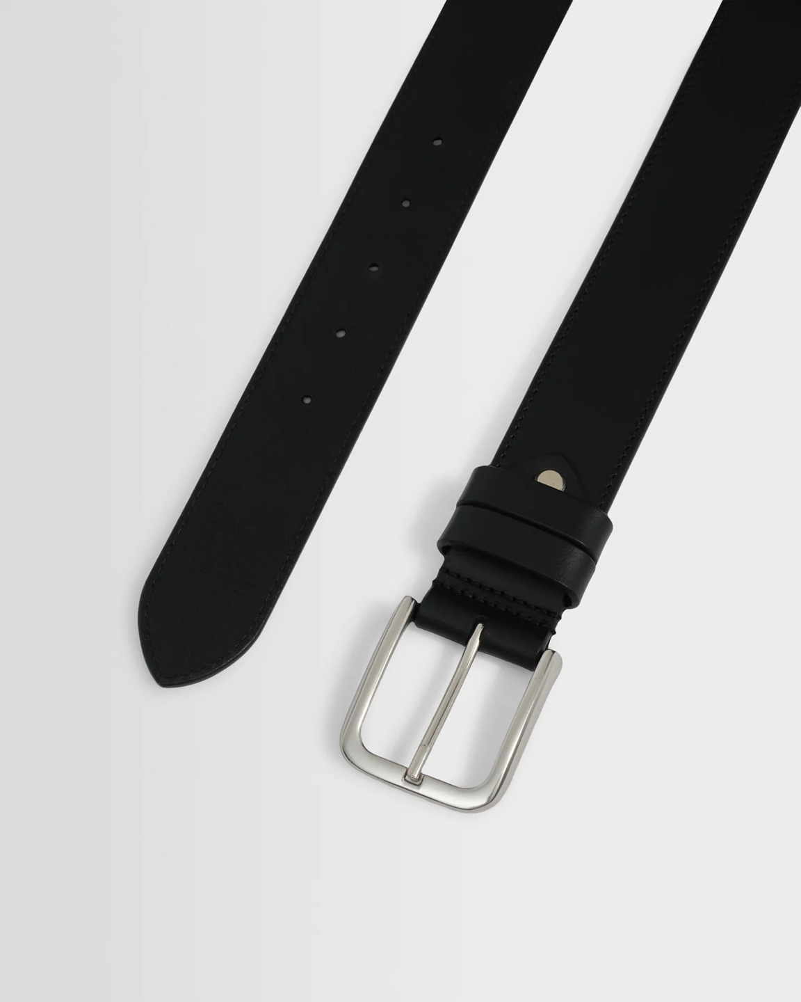 WAX LONDON - PATON - BLACK LEATHER BELT