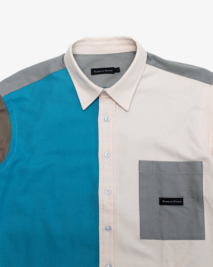 RAISED BY WOLVES - COLOUR-BLOCK FLANNEL SHIRT