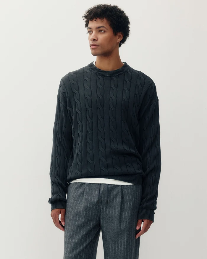 KUWALLA TEE - BRAIDED KNIT BOX CREW