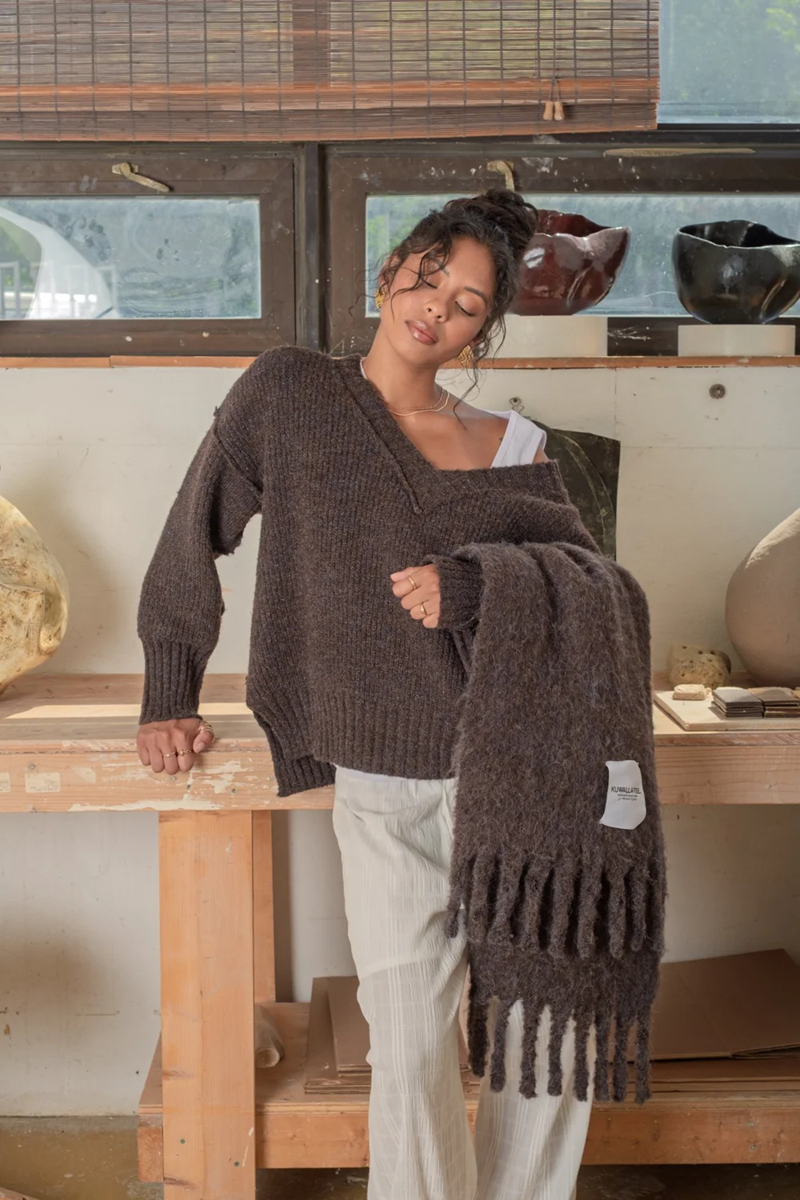 KUWALLA - BREA V-NECK SWEATER - WOMEN'S