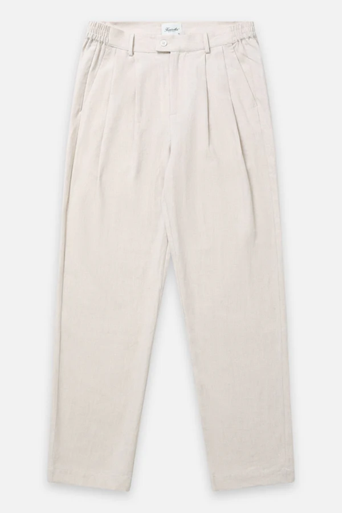 KUWALLA - LINEN DOUBLE PLEATED PANTS