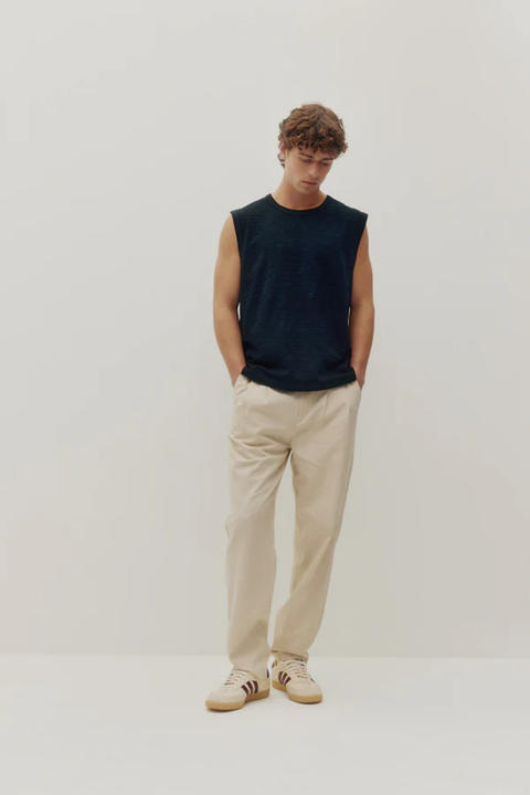 KUWALLA - LINEN DOUBLE PLEATED PANTS
