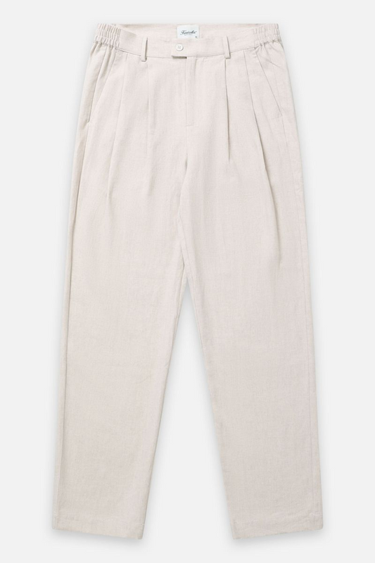 KUWALLA - LINEN DOUBLE PLEATED PANTS