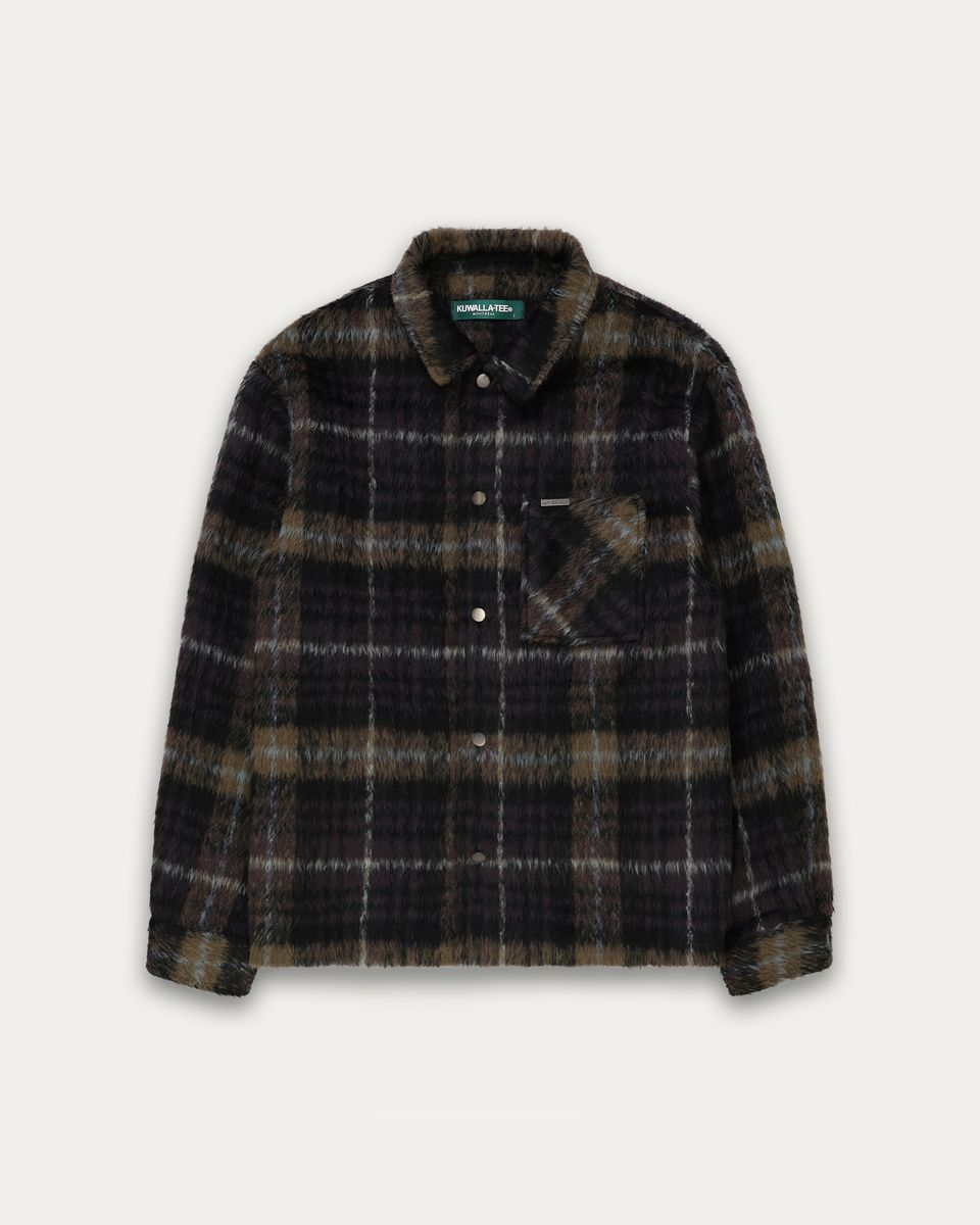 KUWALLA TEE - PILE PLAID SHACKET