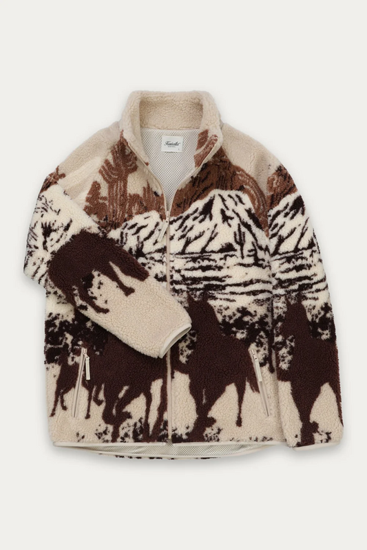 KUWALLA - PRINTED SHEPA FLEECE JACKET