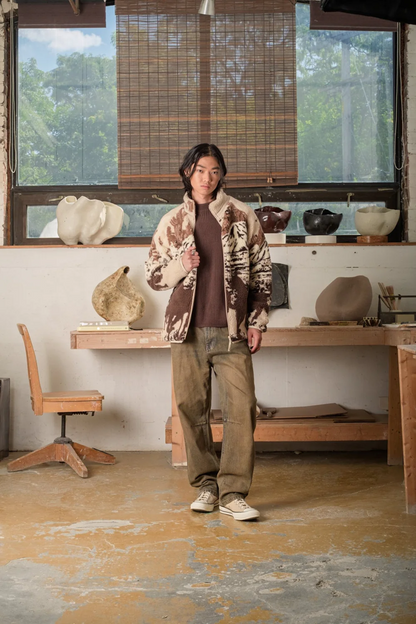 KUWALLA - PRINTED SHEPA FLEECE JACKET