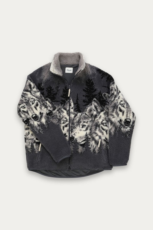 KUWALLA - PRINTED SHEPA FLEECE JACKET