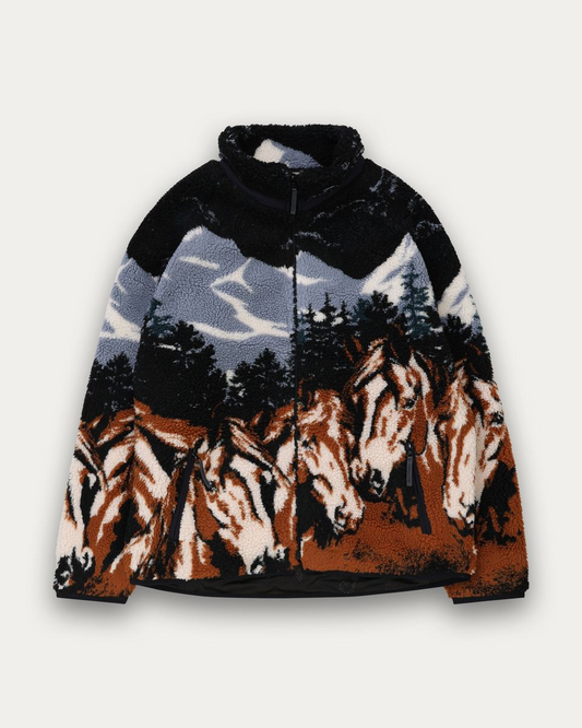 KUWALLA - PRINTED SHEPA FLEECE JACKET