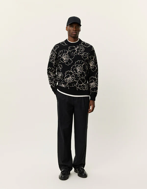 LES DEUX - GASTON POPPY JACQUARD KNIT
