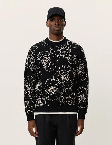 LES DEUX - GASTON POPPY JACQUARD KNIT