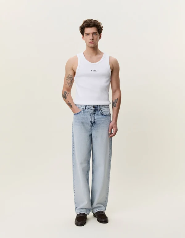 LES DEUX - ROI BLEACHED DENIM JEANS
