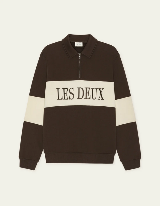 LES DEUX - ZIPPER RUGBY SWEATSHIRT