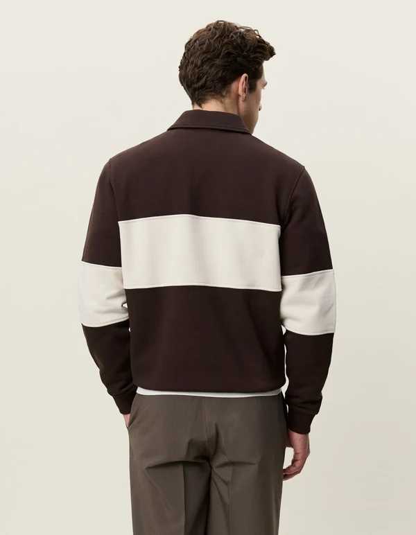 LES DEUX - ZIPPER RUGBY SWEATSHIRT