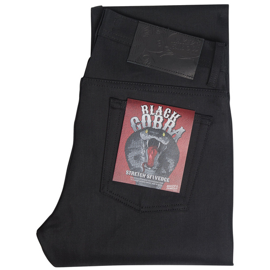 NAKED AND FAMOUS DENIM - BLACK COBRA STRETCH SELVEDGE - WEIRD GUY