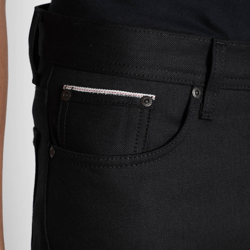 NAKED AND FAMOUS DENIM - BLACK COBRA STRETCH SELVEDGE - WEIRD GUY
