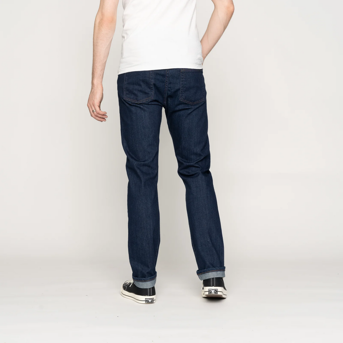 NAKED AND FAMOUS - BLUE COMFORT STRETCH SELVEDGE DENIM - WEIRD GUY