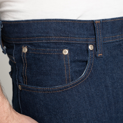 NAKED AND FAMOUS - BLUE COMFORT STRETCH SELVEDGE DENIM - WEIRD GUY