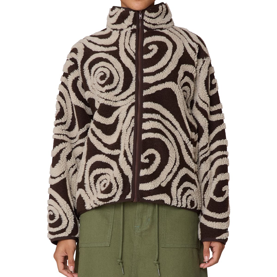OBEY - SWIRLS JACQUARD ZIP JACKET - WOMENS