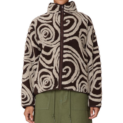 OBEY - SWIRLS JACQUARD ZIP JACKET - WOMENS