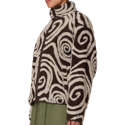 OBEY - SWIRLS JACQUARD ZIP JACKET - WOMENS