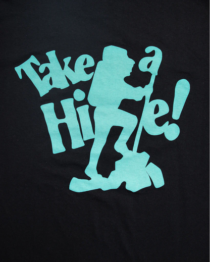 RAISED BY WOLVES - TAKE A HIKE! TEE - BLACK