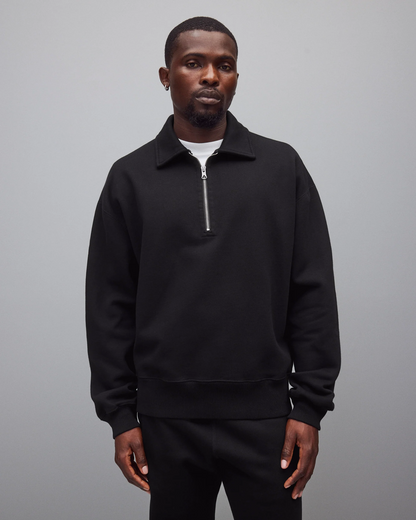 REIGNING CHAMP - BRUSHED FLEECE RELAXED HALF ZIP SWEATSHIRT