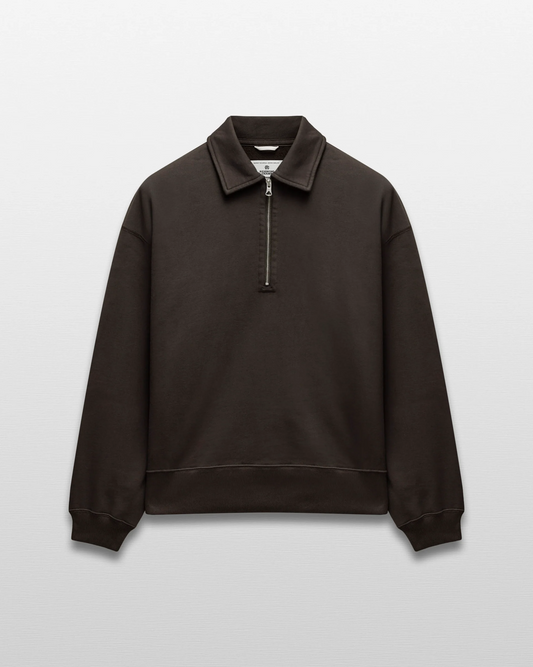 REIGNING CHAMP - BRUSHED FLEECE RELAXED HALF ZIP SWEATSHIRT