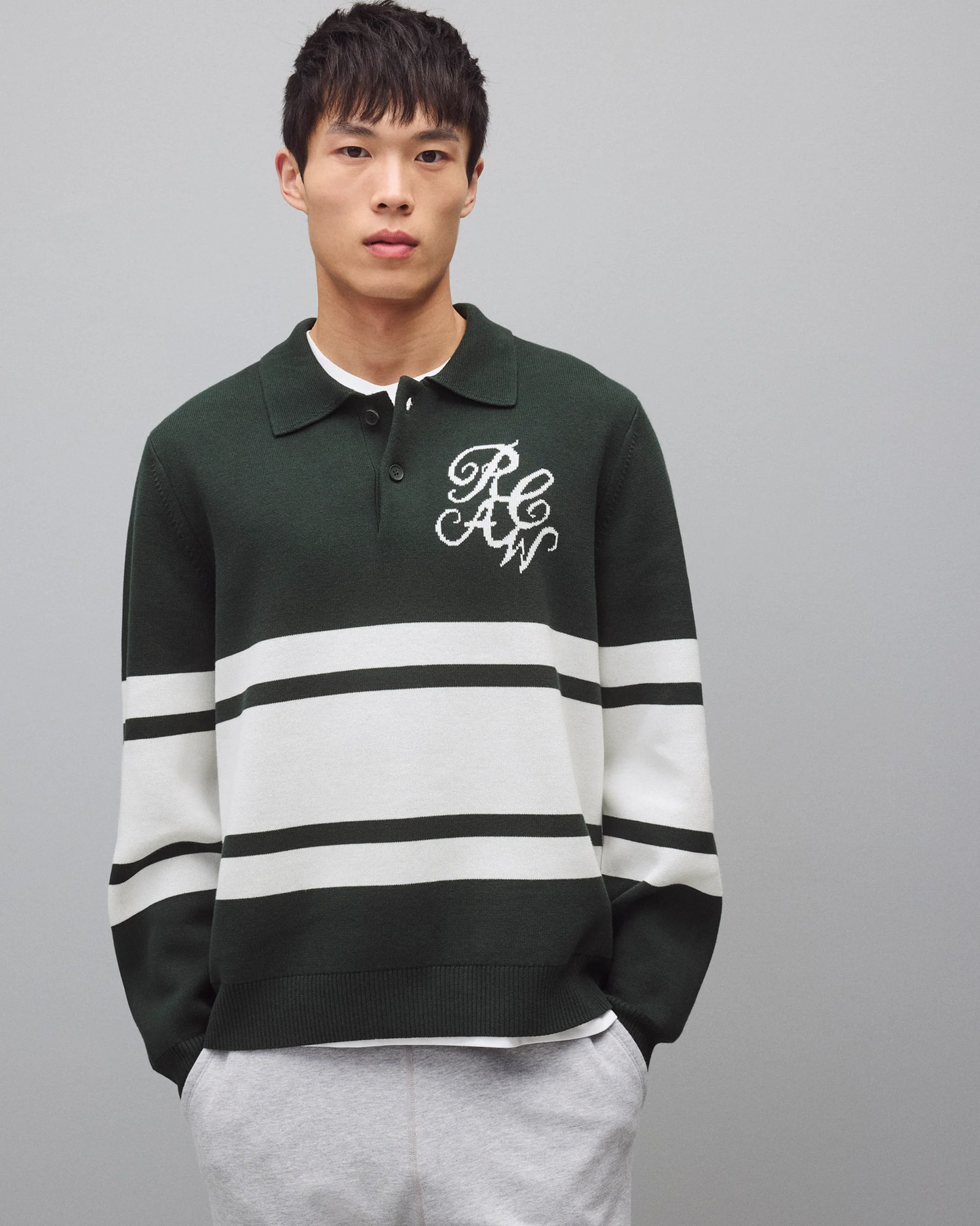 REIGNING CHAMP - SUPIMA DOUBLE KNIT RCAW RUGBY SWEATER