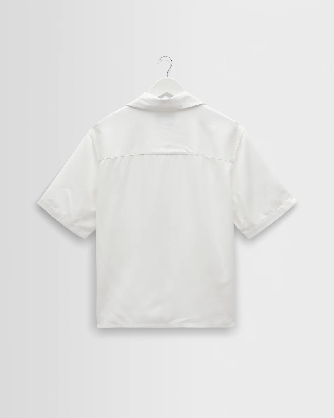 WAX LONDON - CURZON - OFF WHITE LYOCELL TWILL SHORT SLEEVE SHIRT