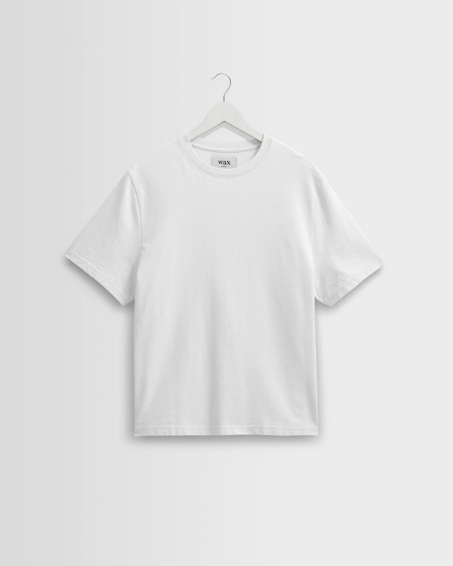WAX LONDON - DEAN - WHITE TEXTURED ORGANIC COTTON T-SHIRT
