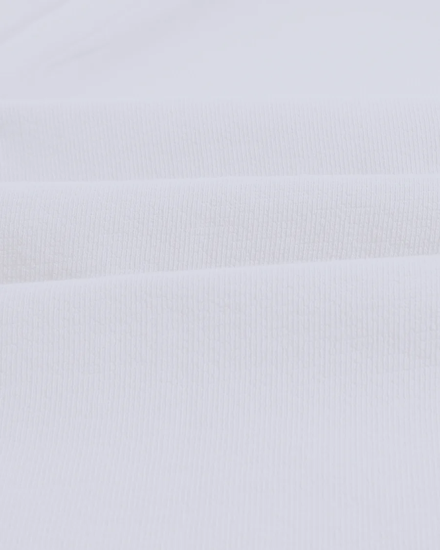 WAX LONDON - DEAN - WHITE TEXTURED ORGANIC COTTON T-SHIRT
