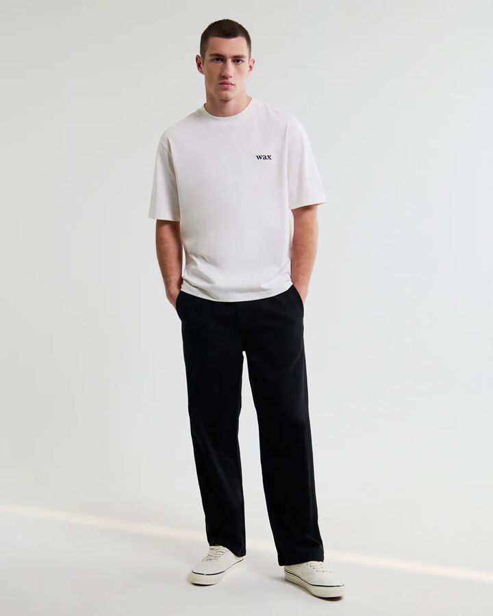 WAX LONDON - DEAN - OFF WHITE SCRIBBLE TEXT T-SHIRT