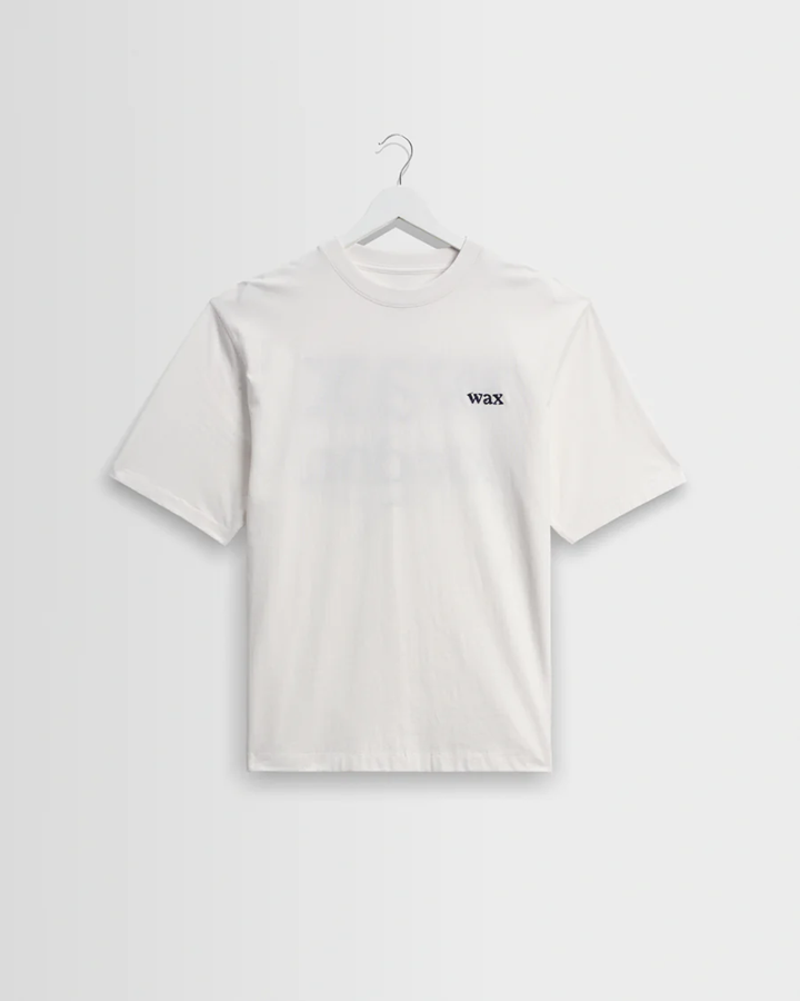 WAX LONDON - DEAN - OFF WHITE SCRIBBLE TEXT T-SHIRT