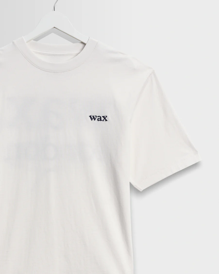 WAX LONDON - DEAN - OFF WHITE SCRIBBLE TEXT T-SHIRT