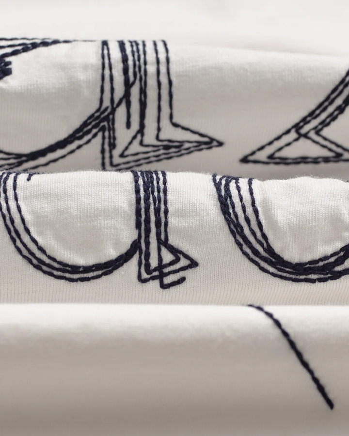 WAX LONDON - DEAN - OFF WHITE SCRIBBLE TEXT T-SHIRT