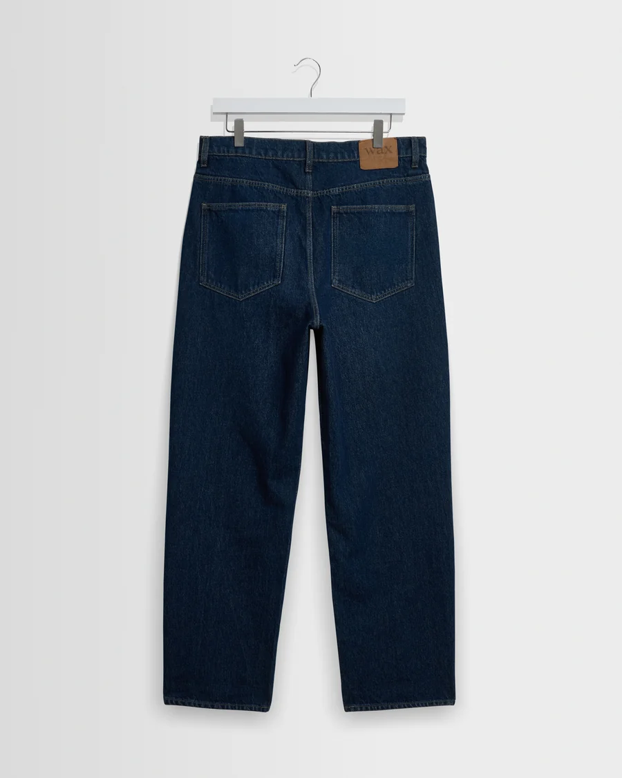 WAX LONDON - FELIX - DARK VINTAGE BLUE WASH LOOSE FIT DENIM JEANS