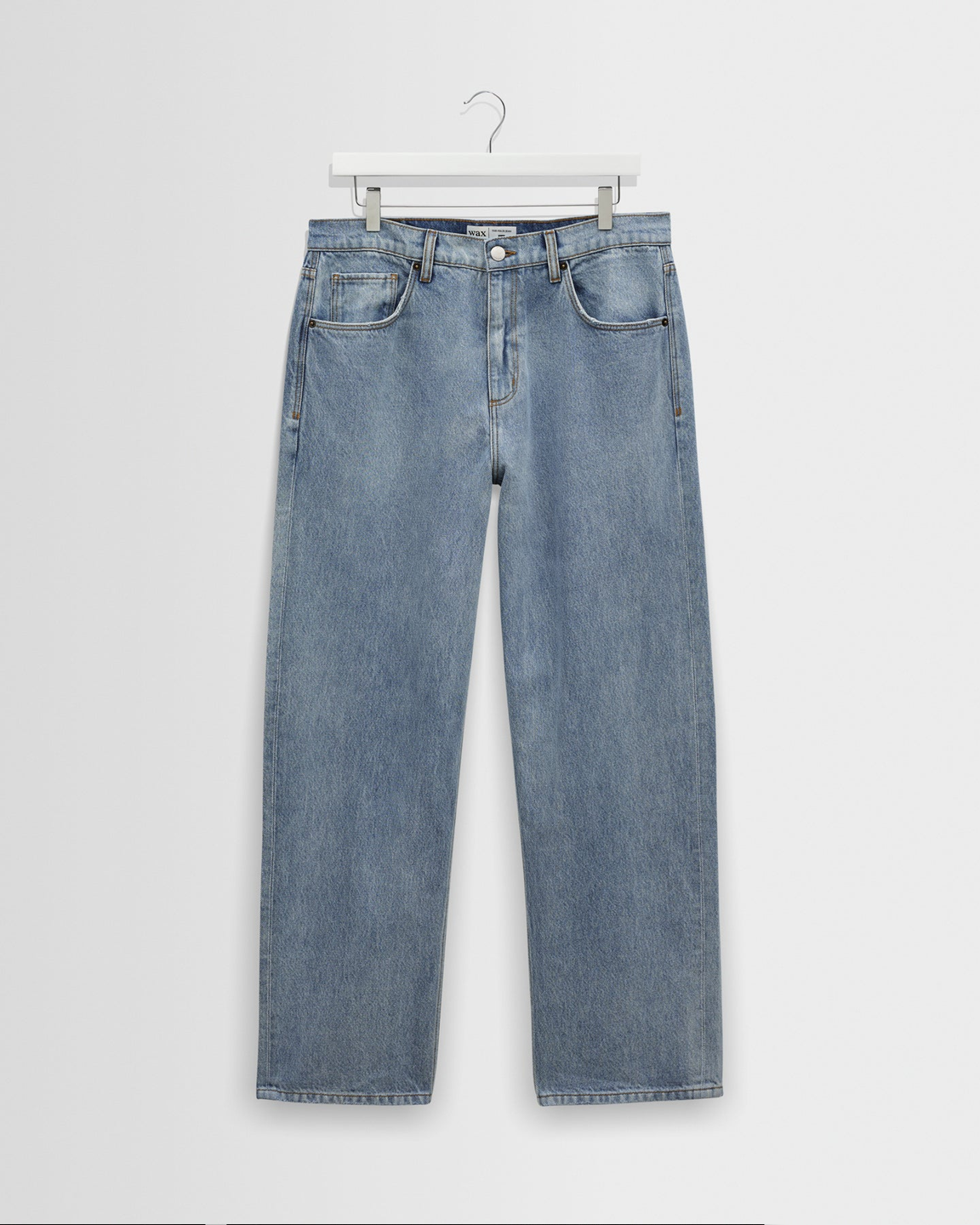 WAX LONDON - FELIX - LIGHT BLUE WASH LOOSE FIT DENIM JEANS