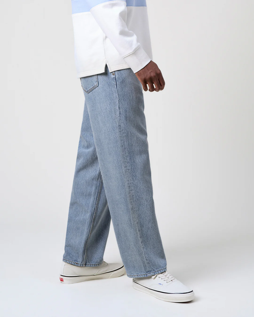 WAX LONDON - FELIX - LIGHT BLUE WASH LOOSE FIT DENIM JEANS