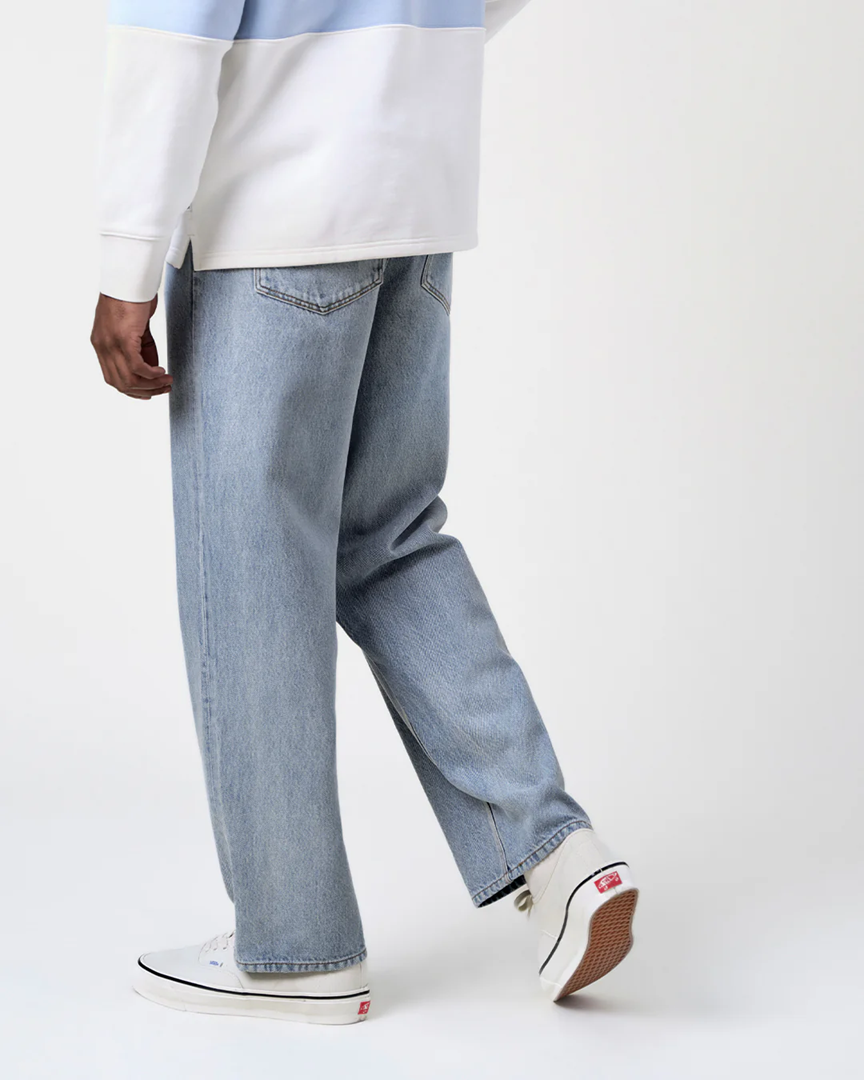 WAX LONDON - FELIX - LIGHT BLUE WASH LOOSE FIT DENIM JEANS
