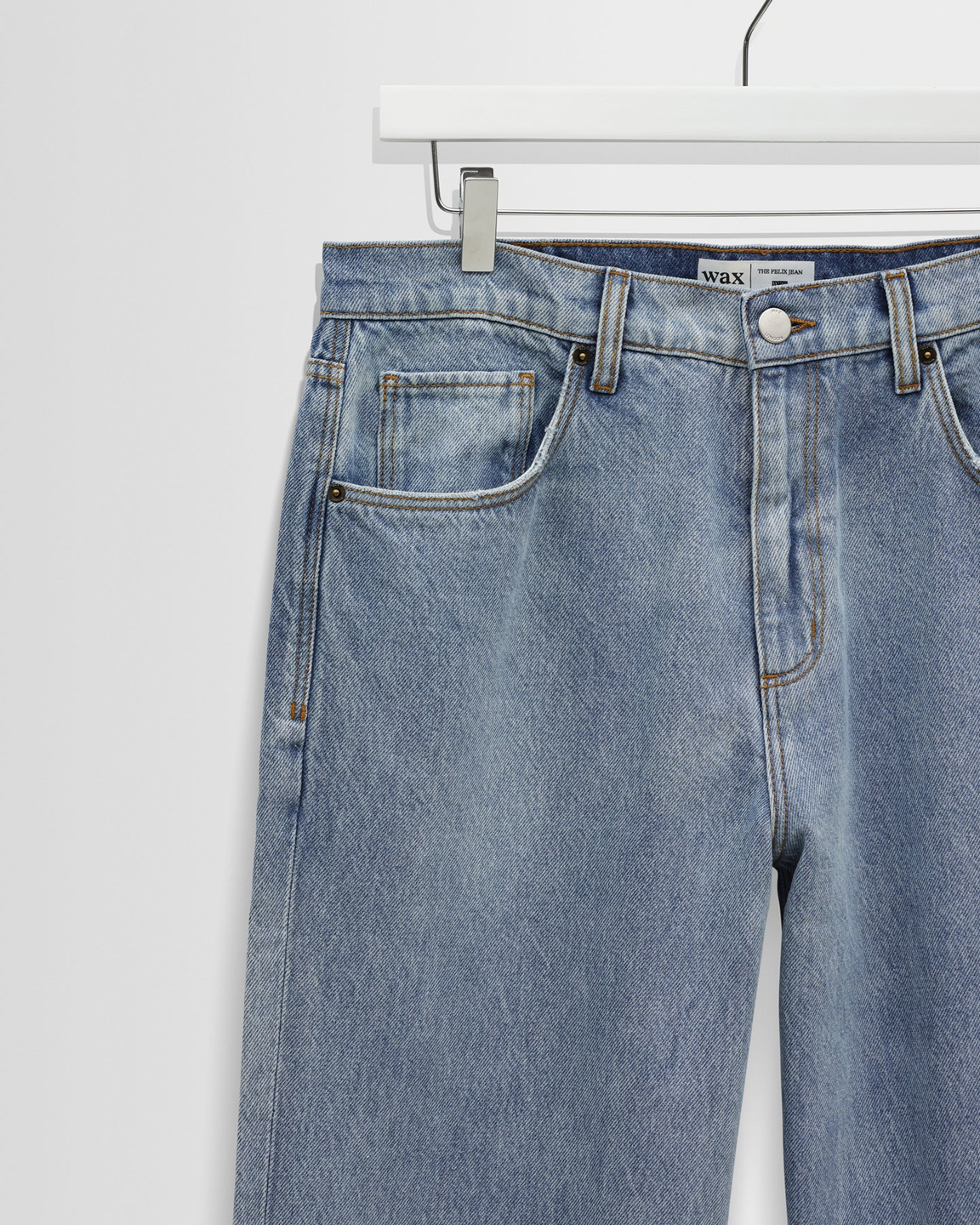 WAX LONDON - FELIX - LIGHT BLUE WASH LOOSE FIT DENIM JEANS