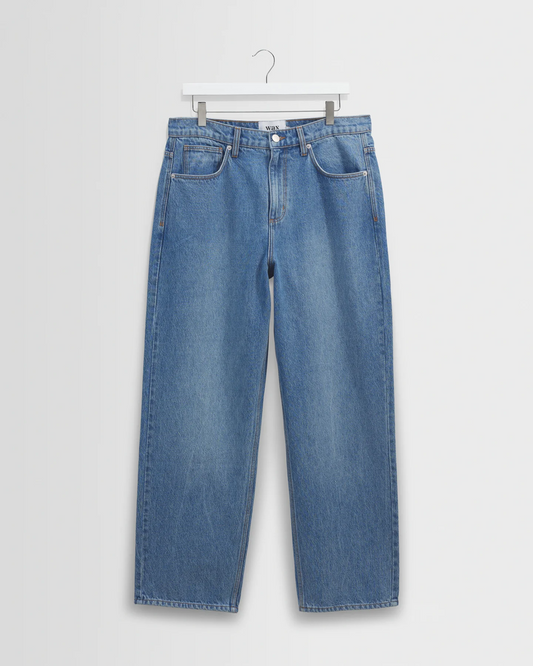 WAX LONDON - VINTAGE ANTIQUE BLUE LOOSE FIT DENIM JEANS