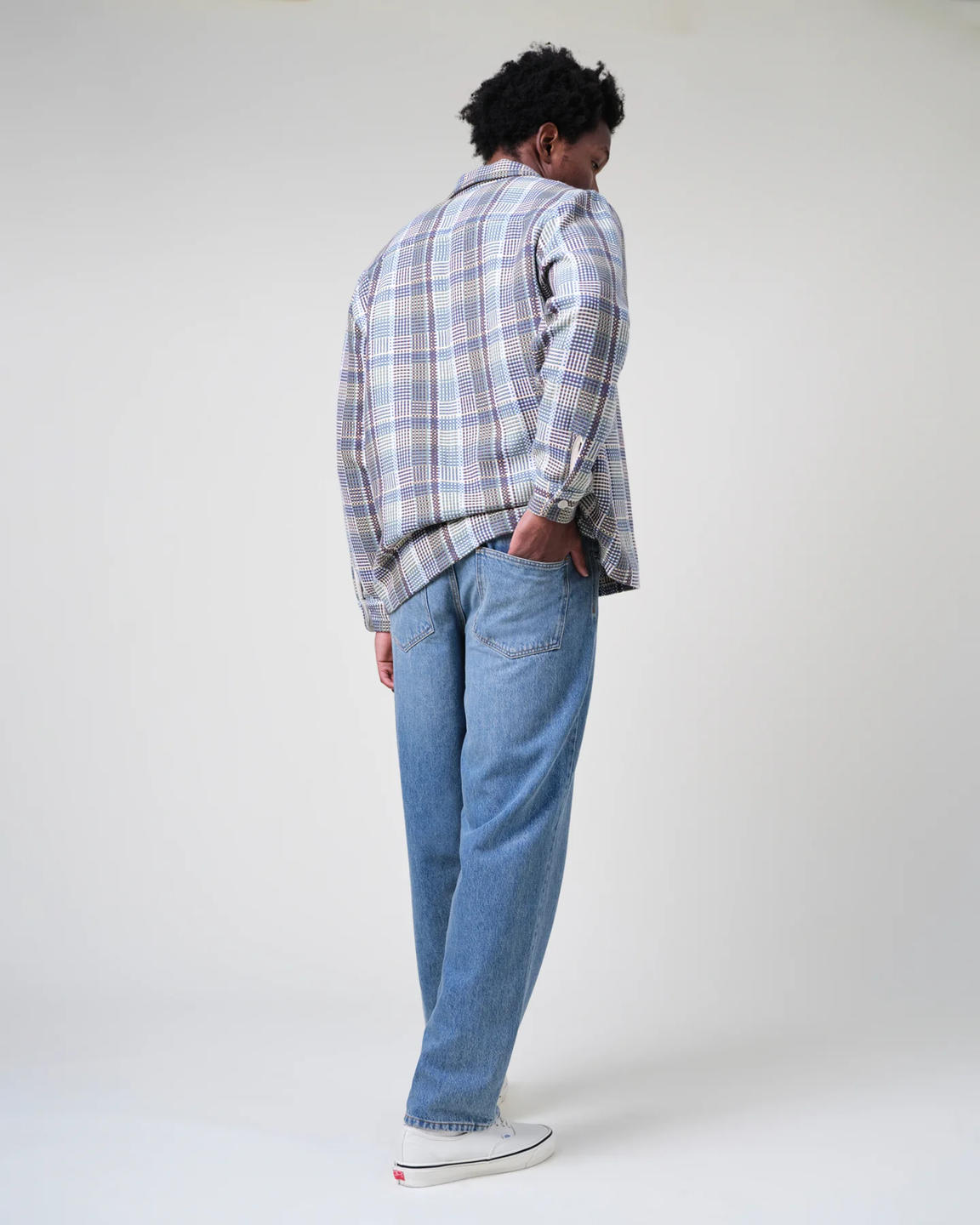 WAX LONDON - VINTAGE ANTIQUE BLUE LOOSE FIT DENIM JEANS