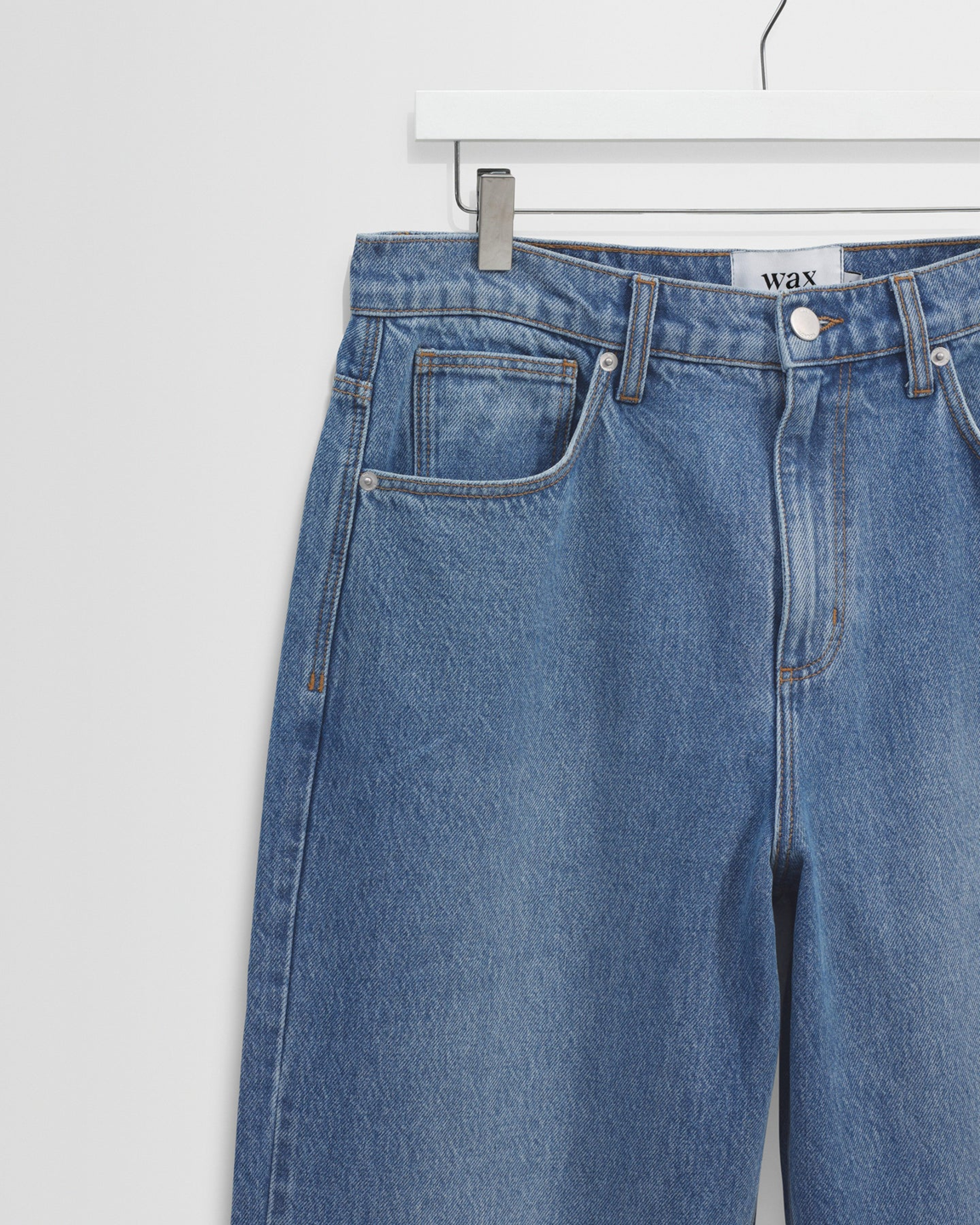 WAX LONDON - VINTAGE ANTIQUE BLUE LOOSE FIT DENIM JEANS