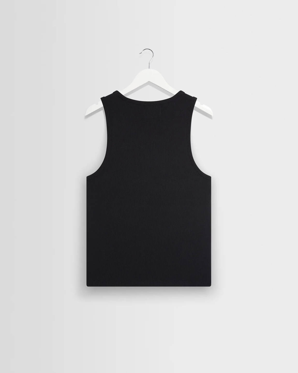 WAX LONDON - MONTAGUE - BLACK RIBBED ORGANIC COTTON VEST